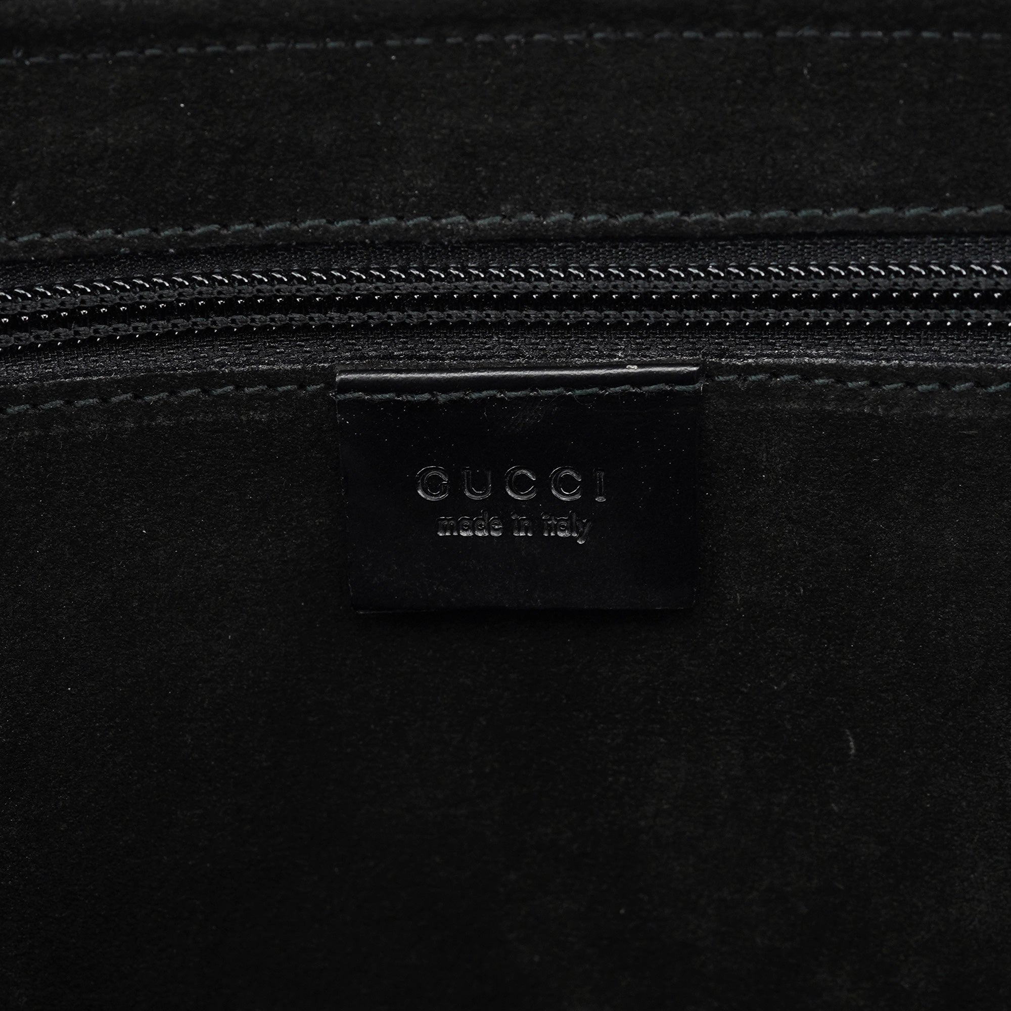 1997 GG Suede Metal Handle Tote Bag