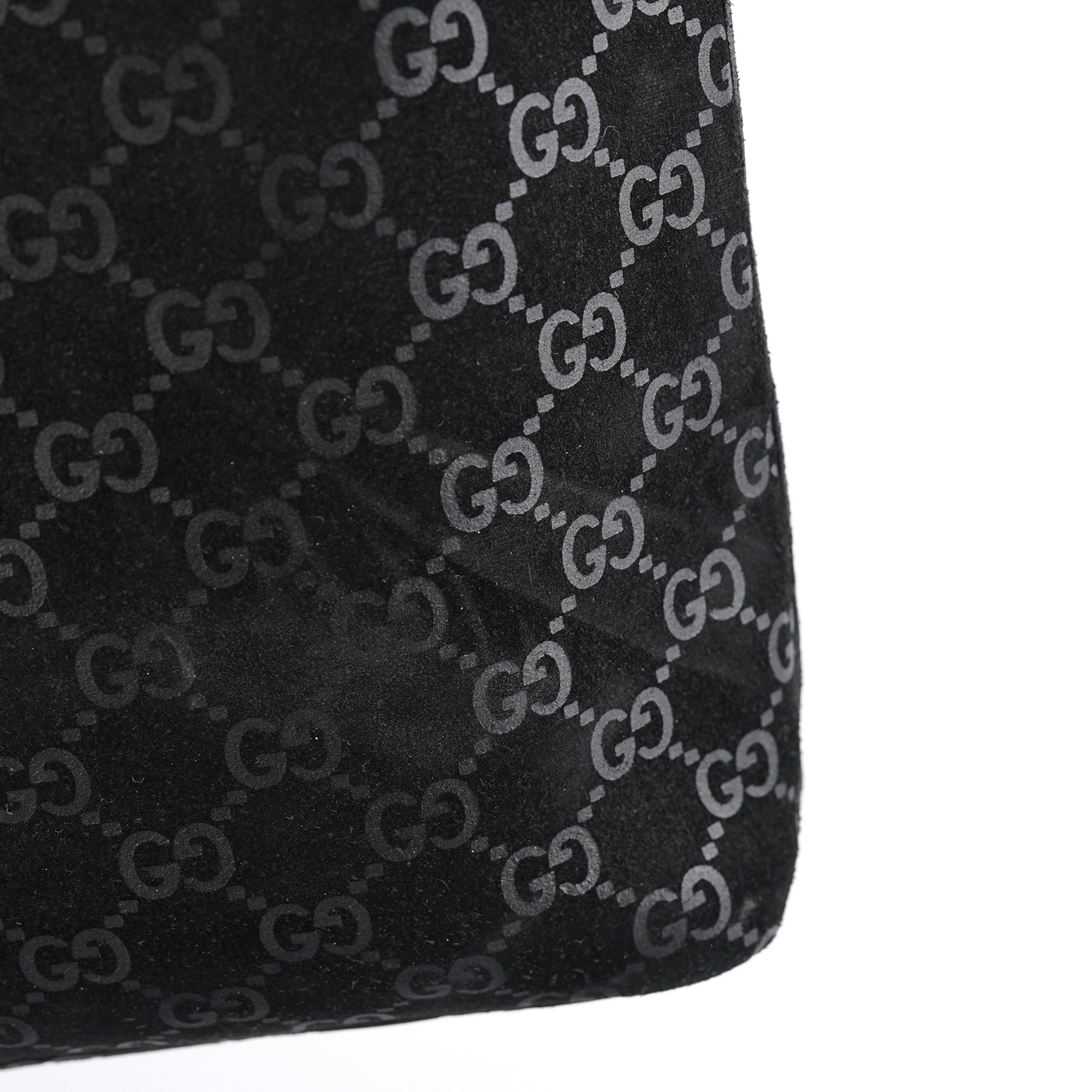 1997 GG Suede Metal Handle Tote Bag