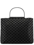 1997 GG Suede Metal Handle Tote Bag