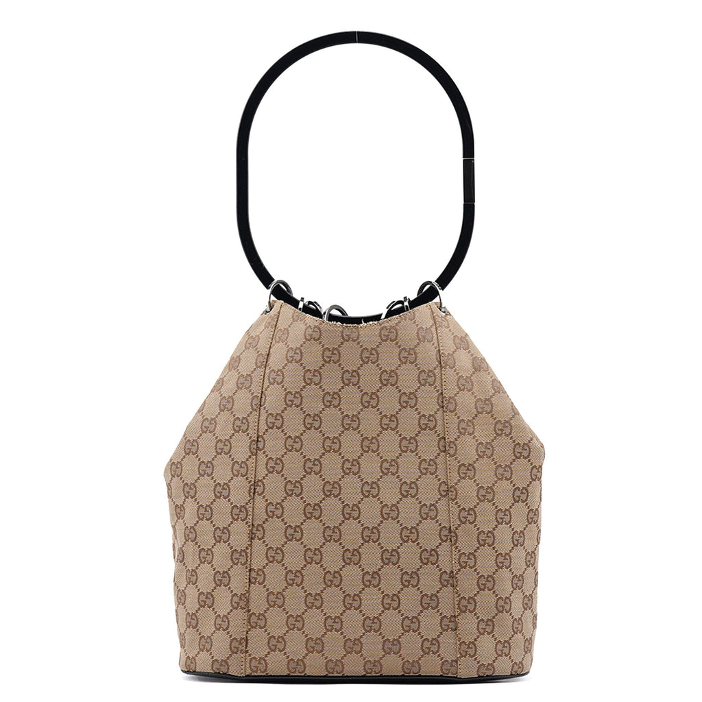 1999 Beige GG Ring Shoulder Bag