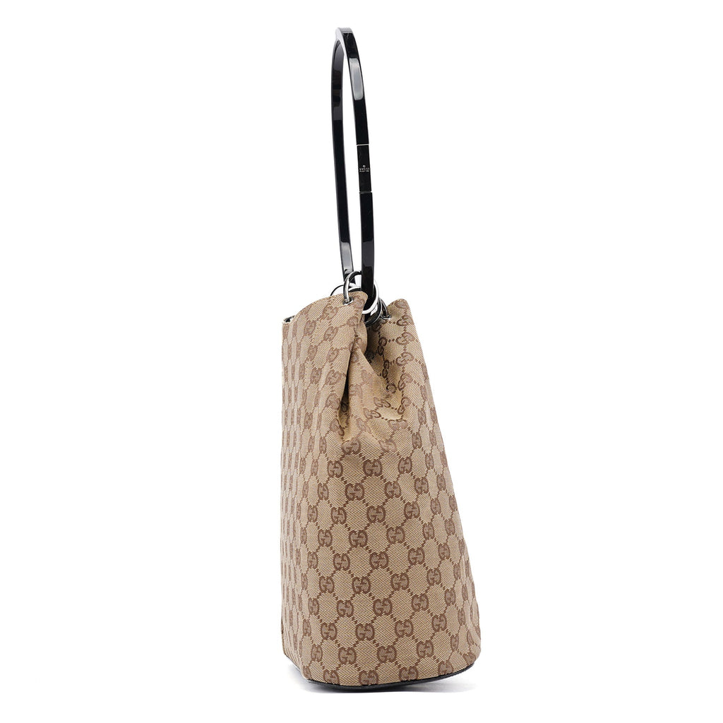 1999 Beige GG Ring Shoulder Bag