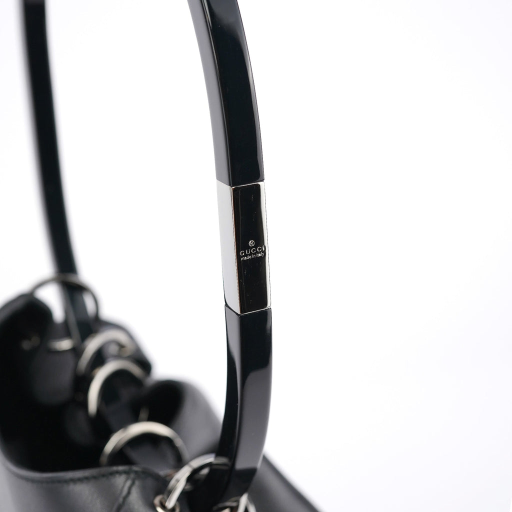 1999 Black Calfskin Loop Shoulder Bag