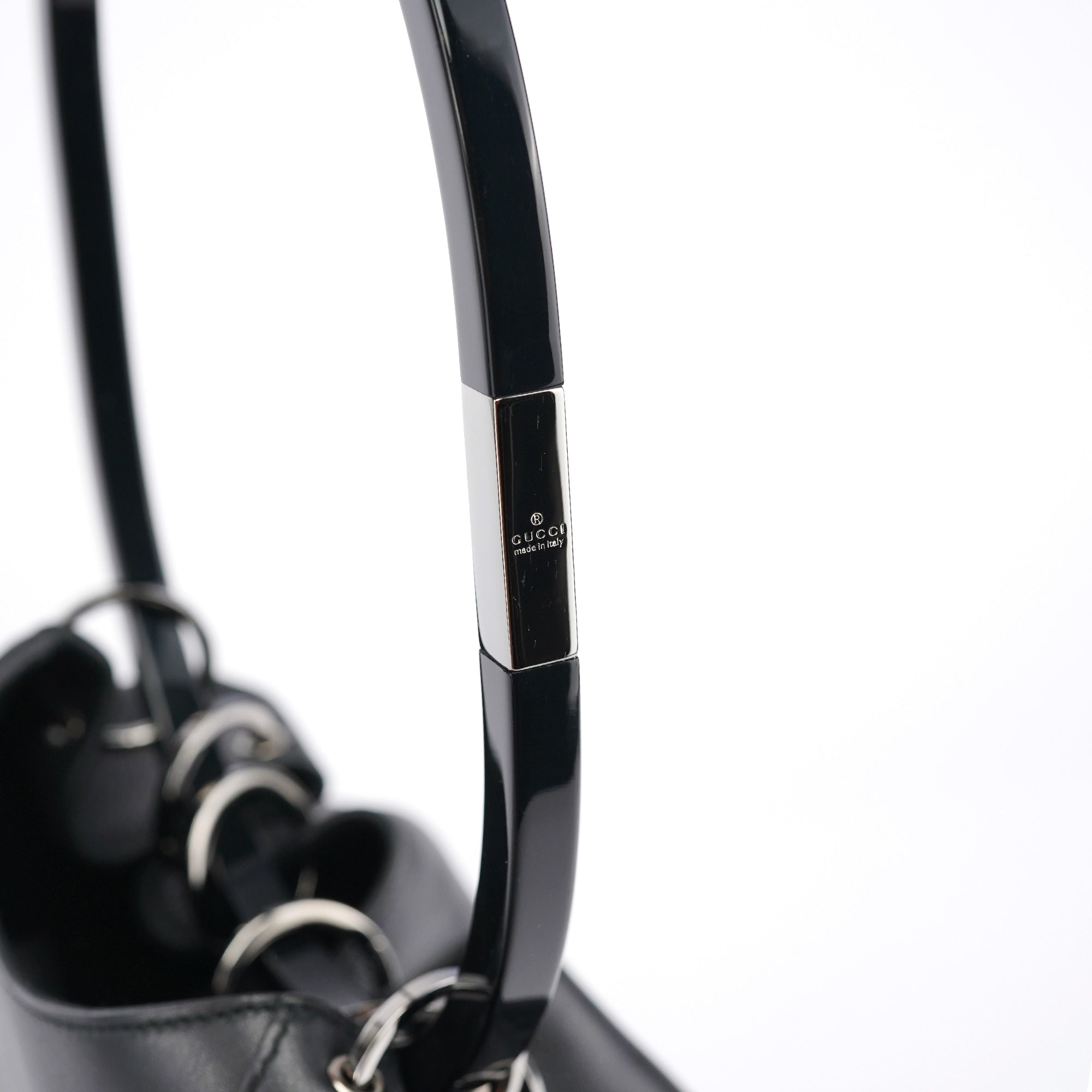 1999 Black Calfskin Loop Shoulder Bag