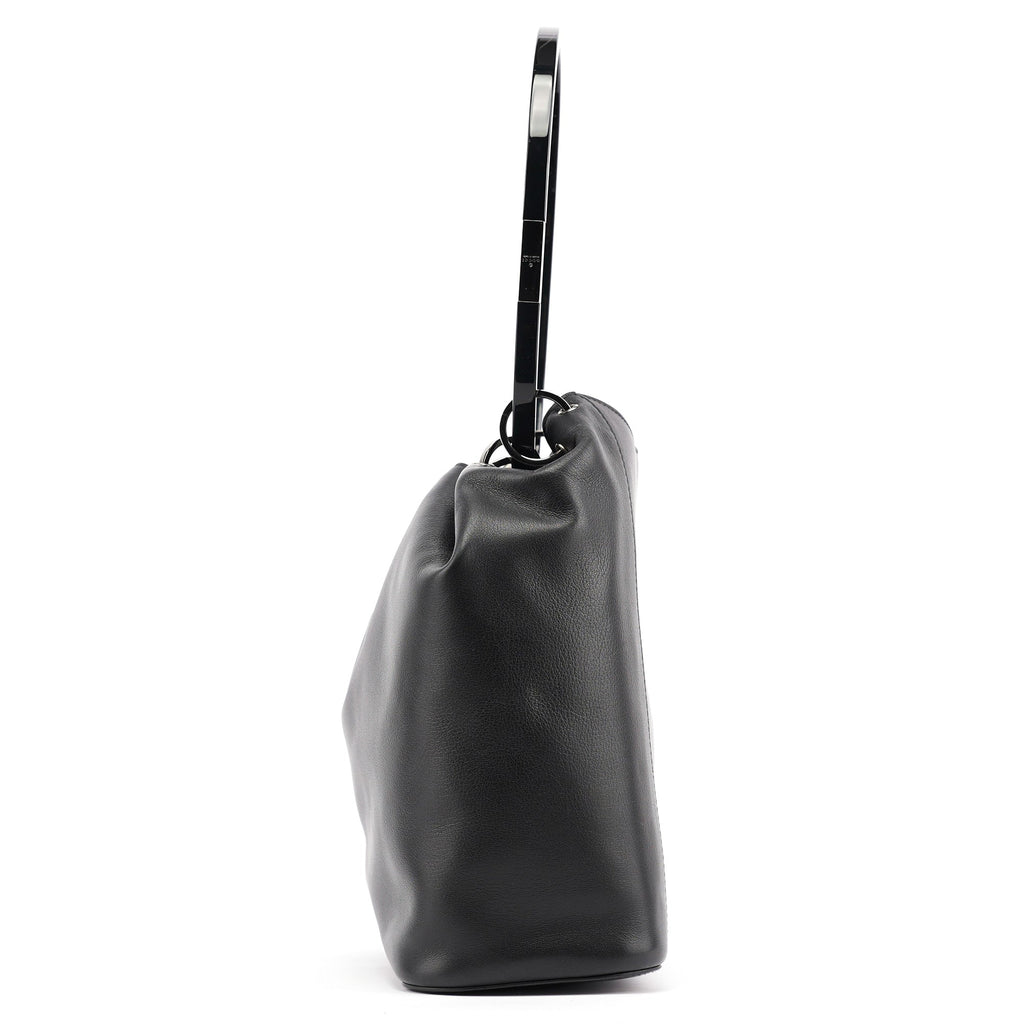 1999 Black Calfskin Loop Shoulder Bag