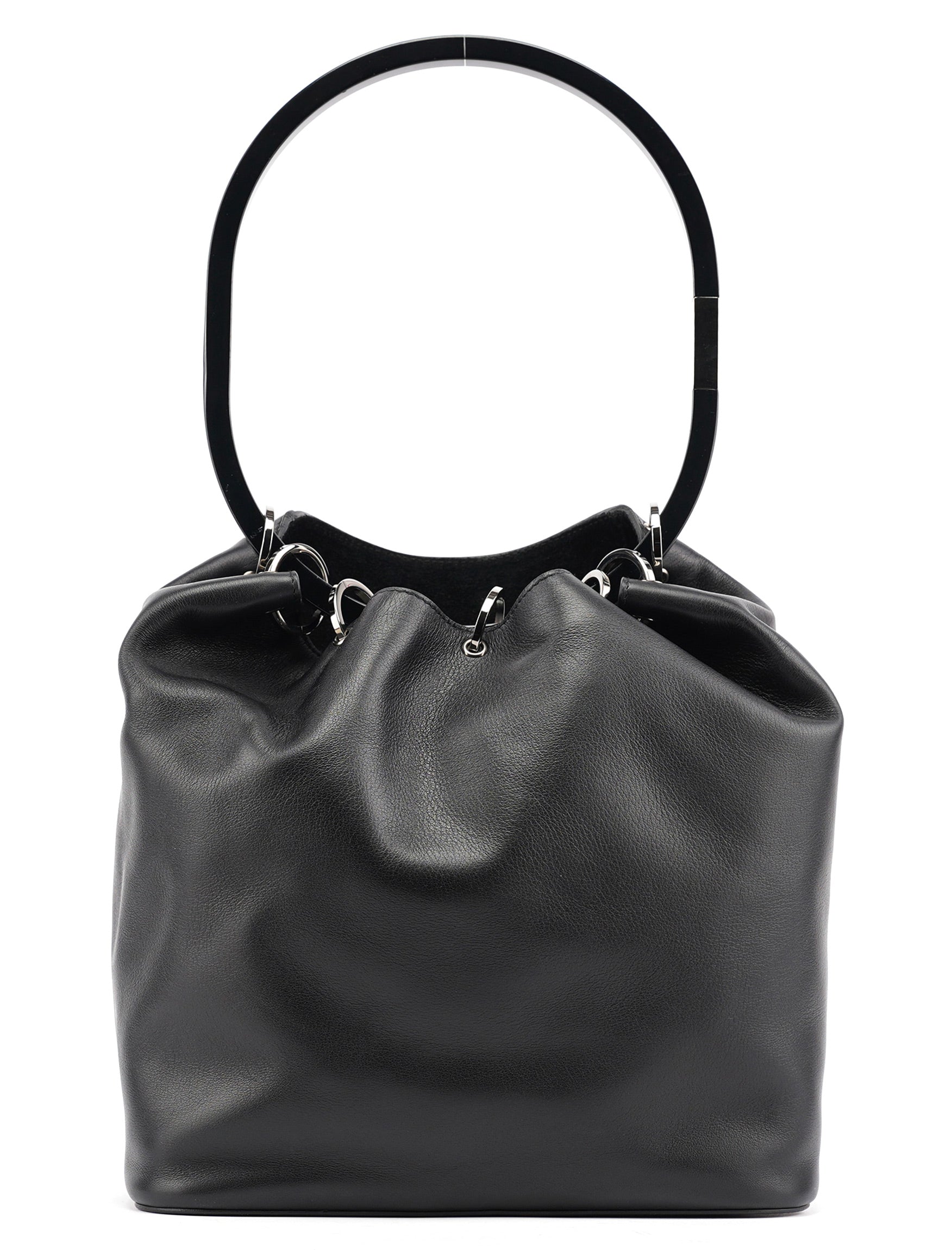 1999 Black Calfskin Loop Shoulder Bag