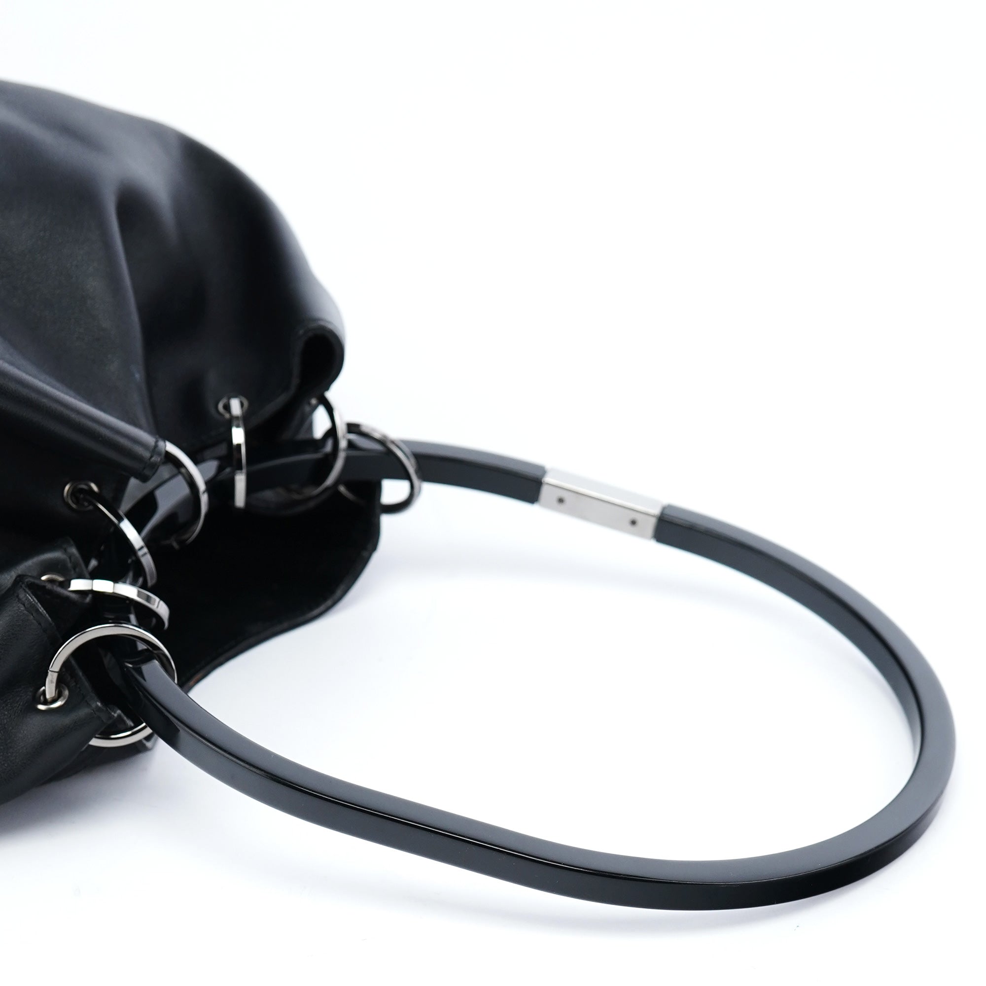 1999 Black Calfskin Loop Shoulder Bag