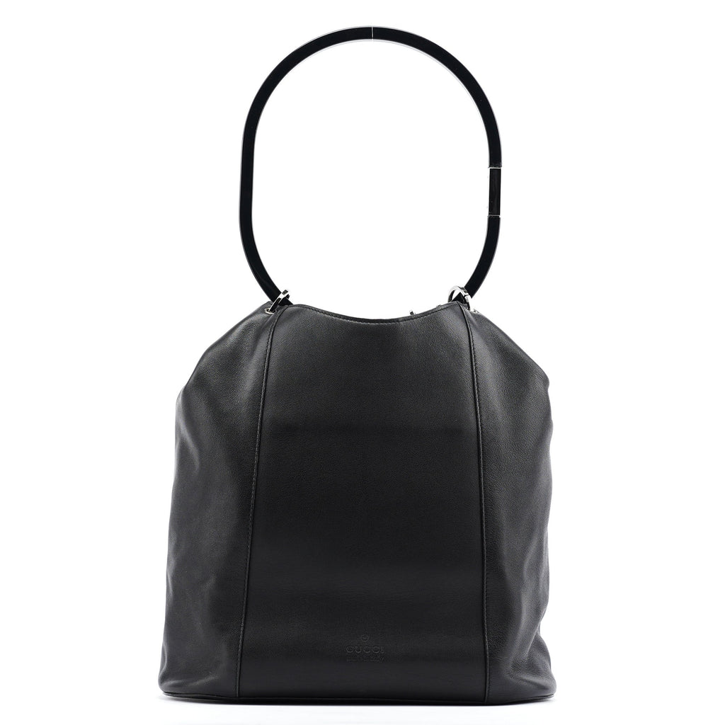 1999 Black Calfskin Loop Shoulder Bag