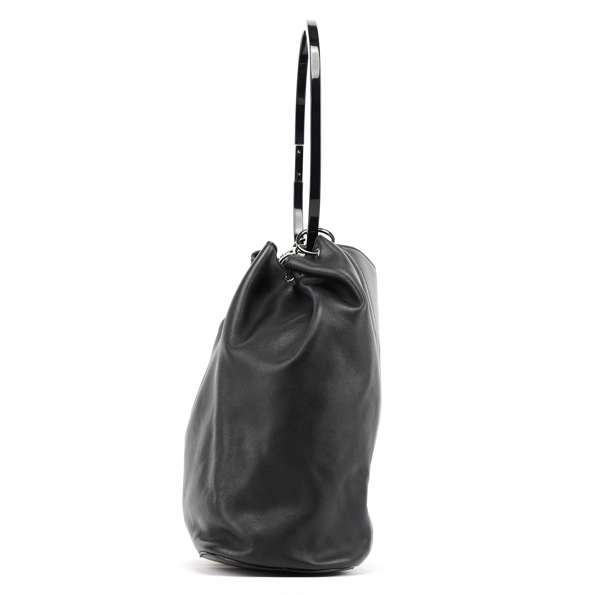 1999 Black Calfskin Loop Shoulder Bag