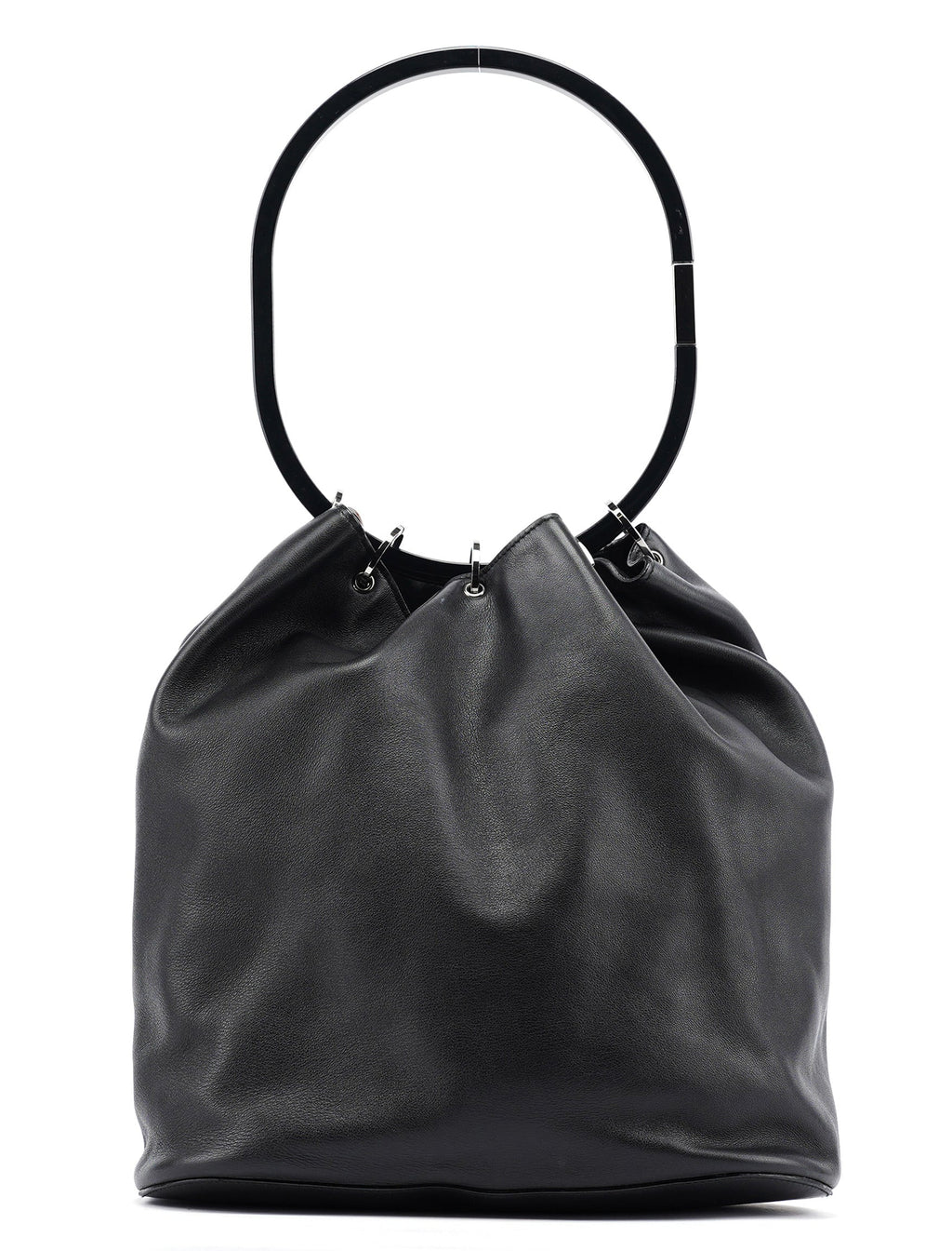 1999 Black Calfskin Loop Shoulder Bag