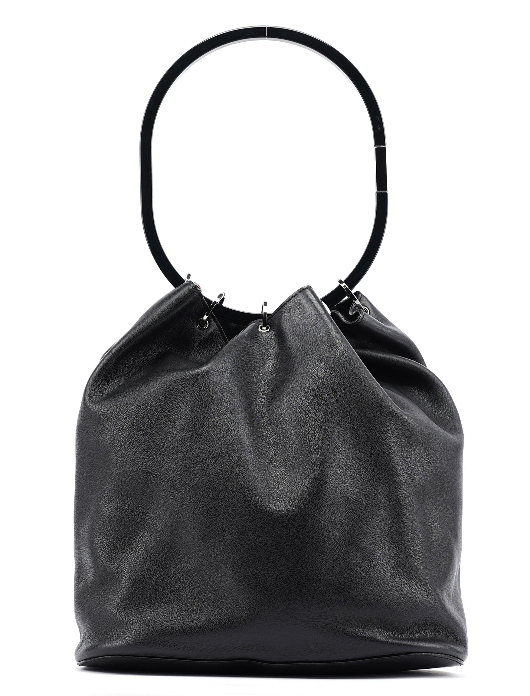 1999 Black Calfskin Loop Shoulder Bag