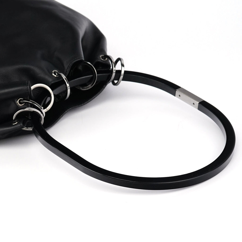 1999 Black Calfskin Loop Shoulder Bag
