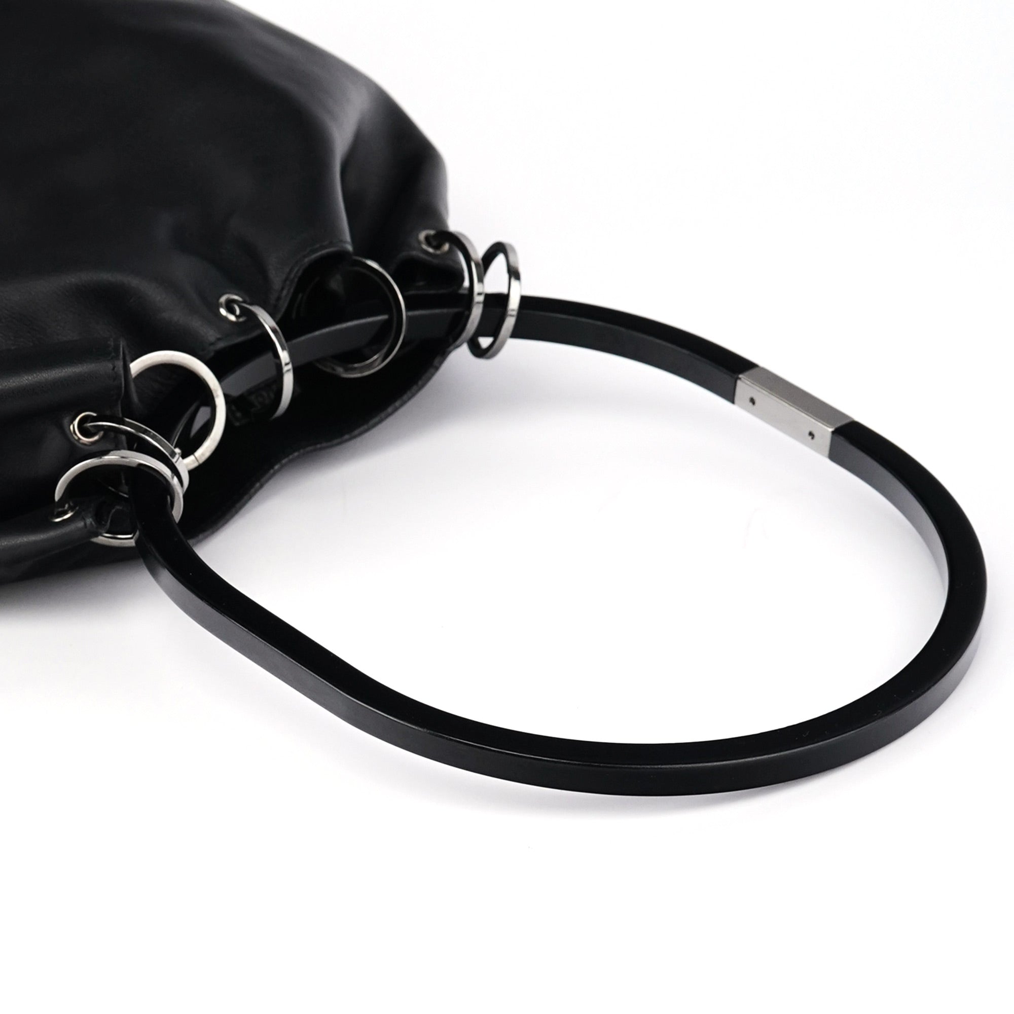 1999 Black Calfskin Loop Shoulder Bag