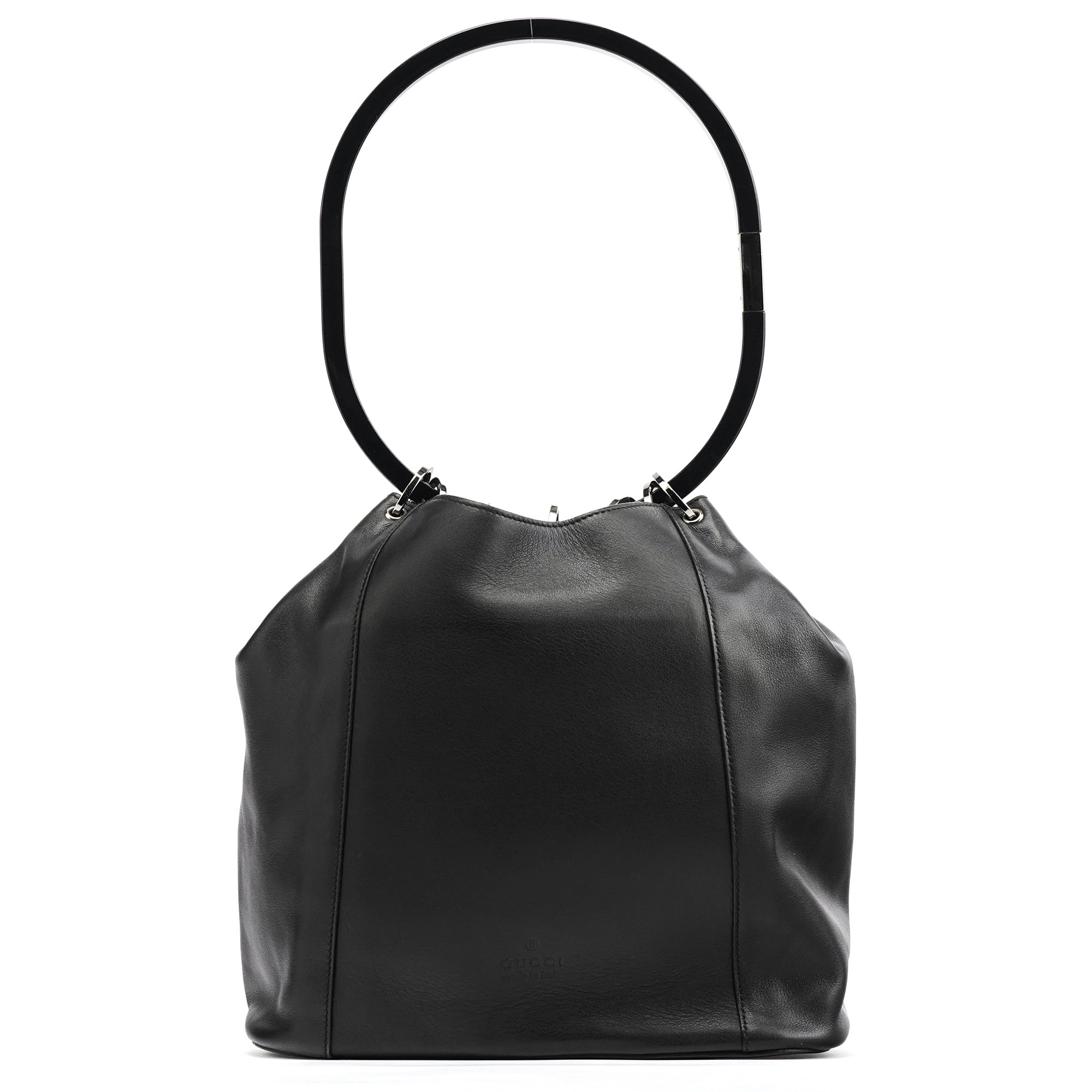 1999 Black Calfskin Loop Shoulder Bag