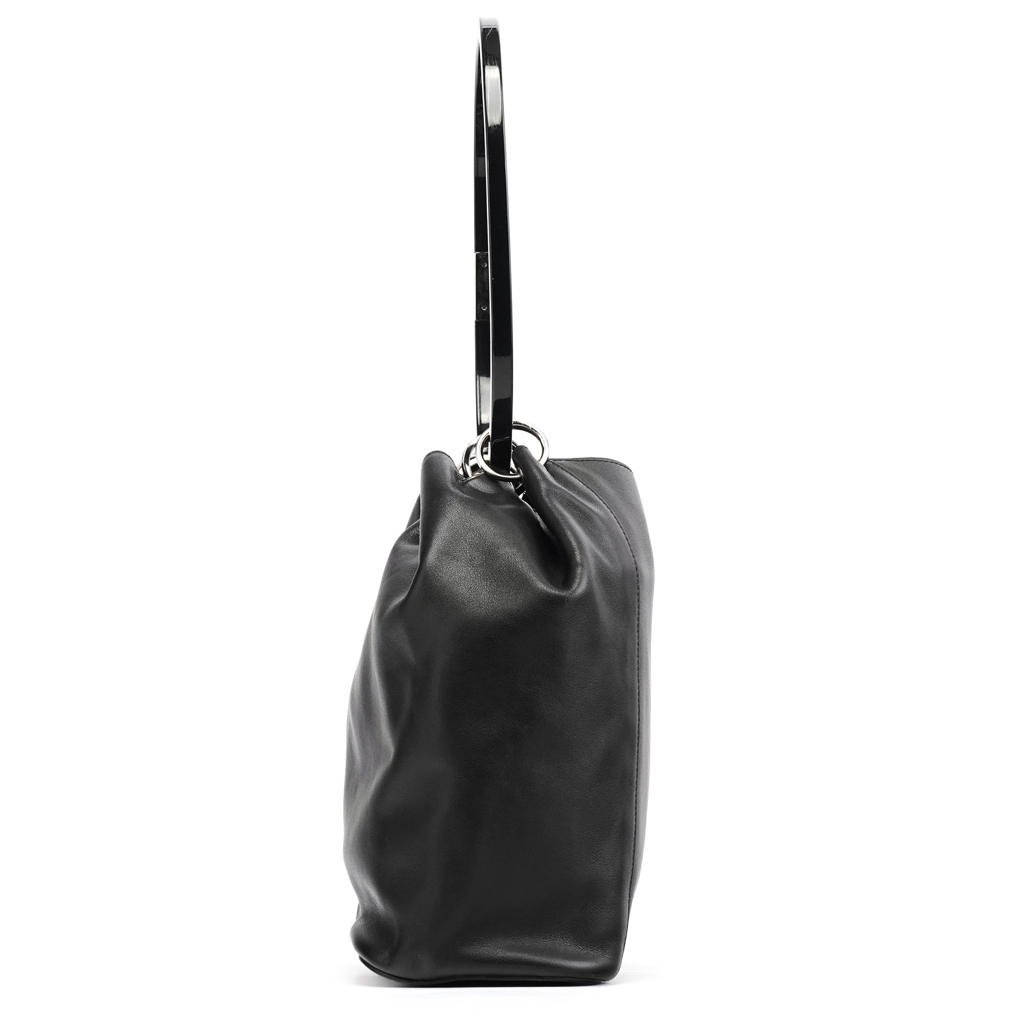 1999 Black Calfskin Loop Shoulder Bag