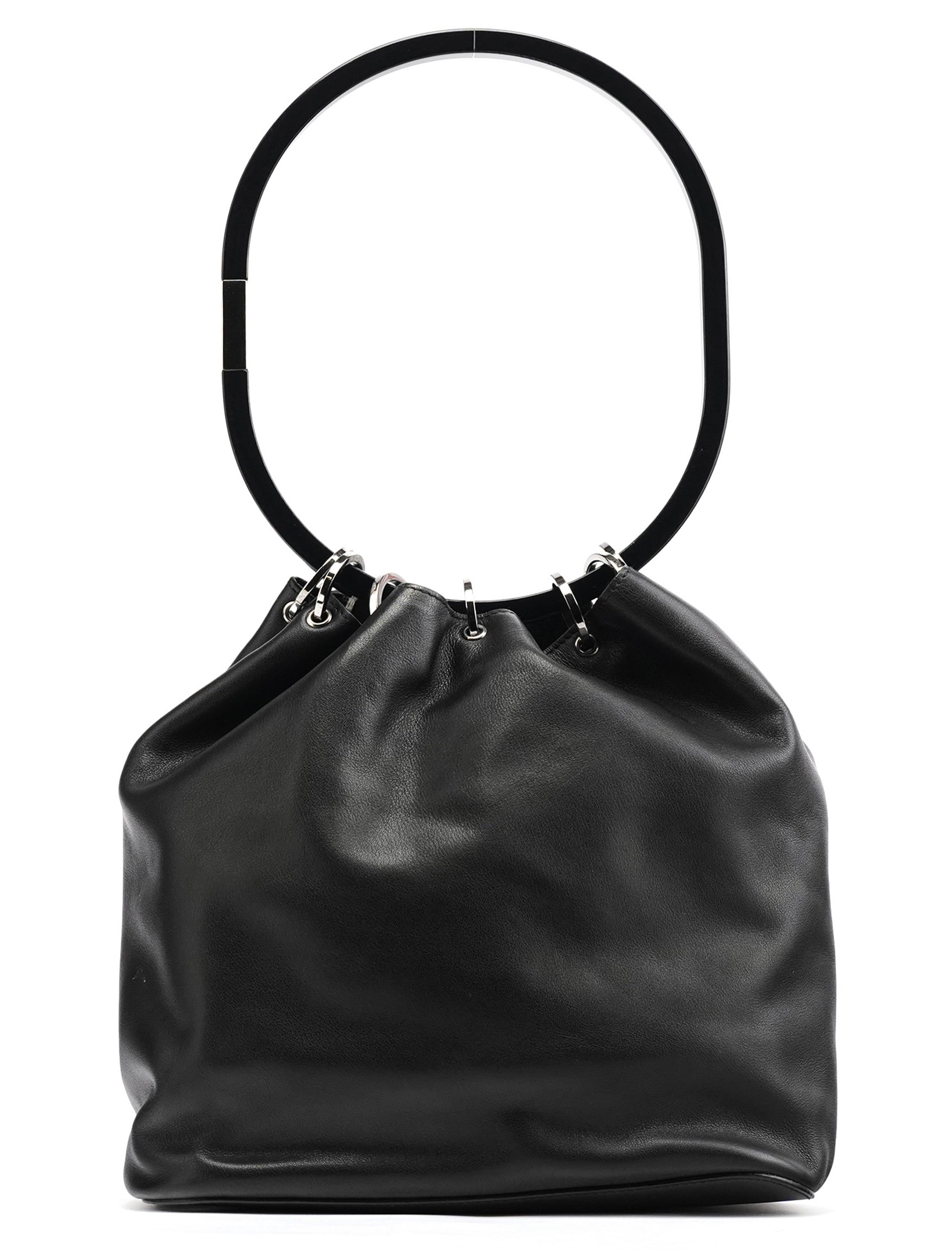 1999 Black Calfskin Loop Shoulder Bag