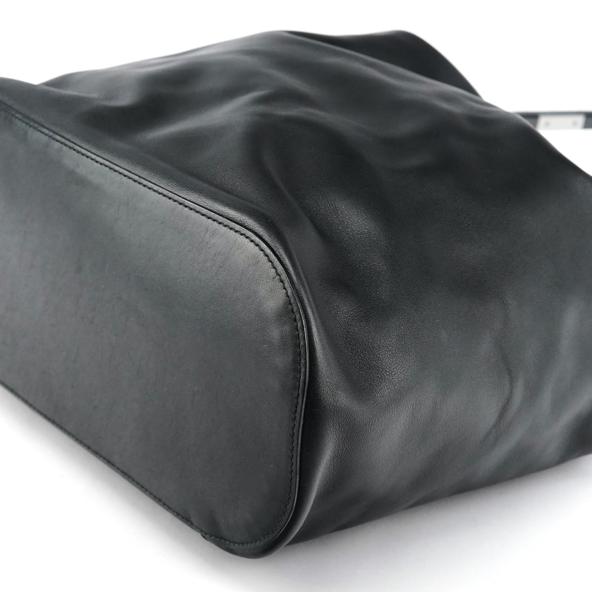 1999 Black Calfskin Loop Shoulder Bag