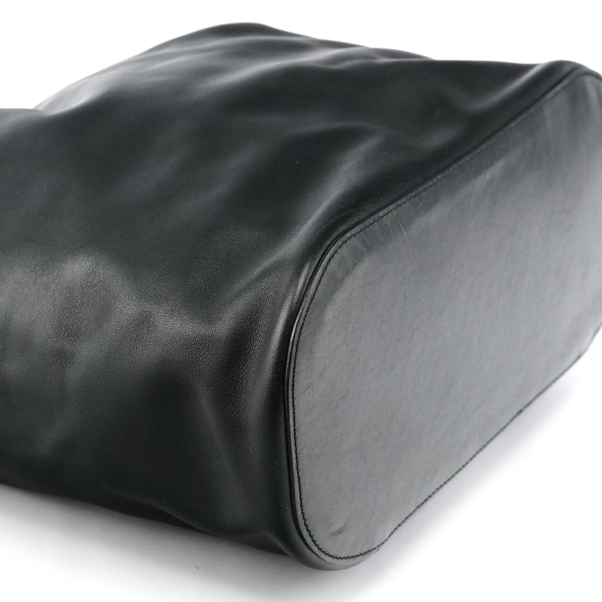 1999 Black Calfskin Loop Shoulder Bag