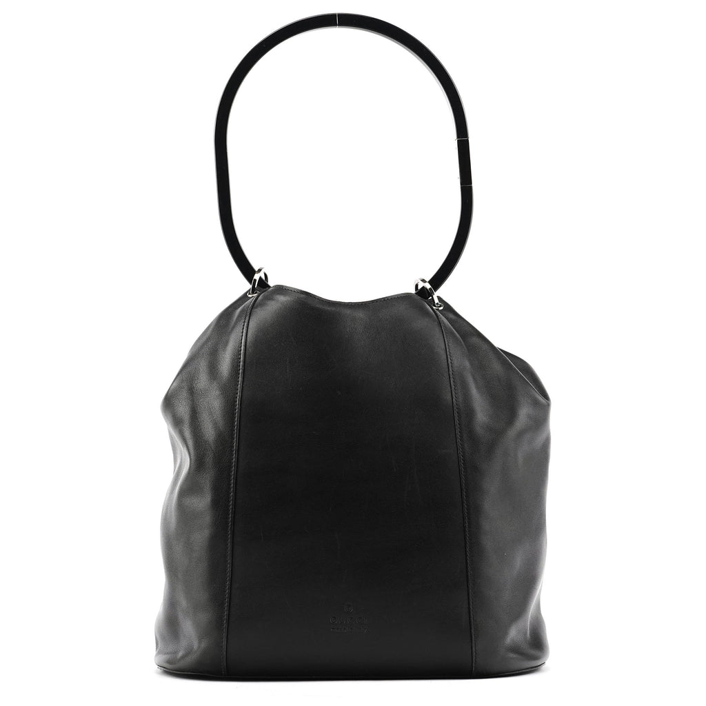 1999 Black Calfskin Loop Shoulder Bag