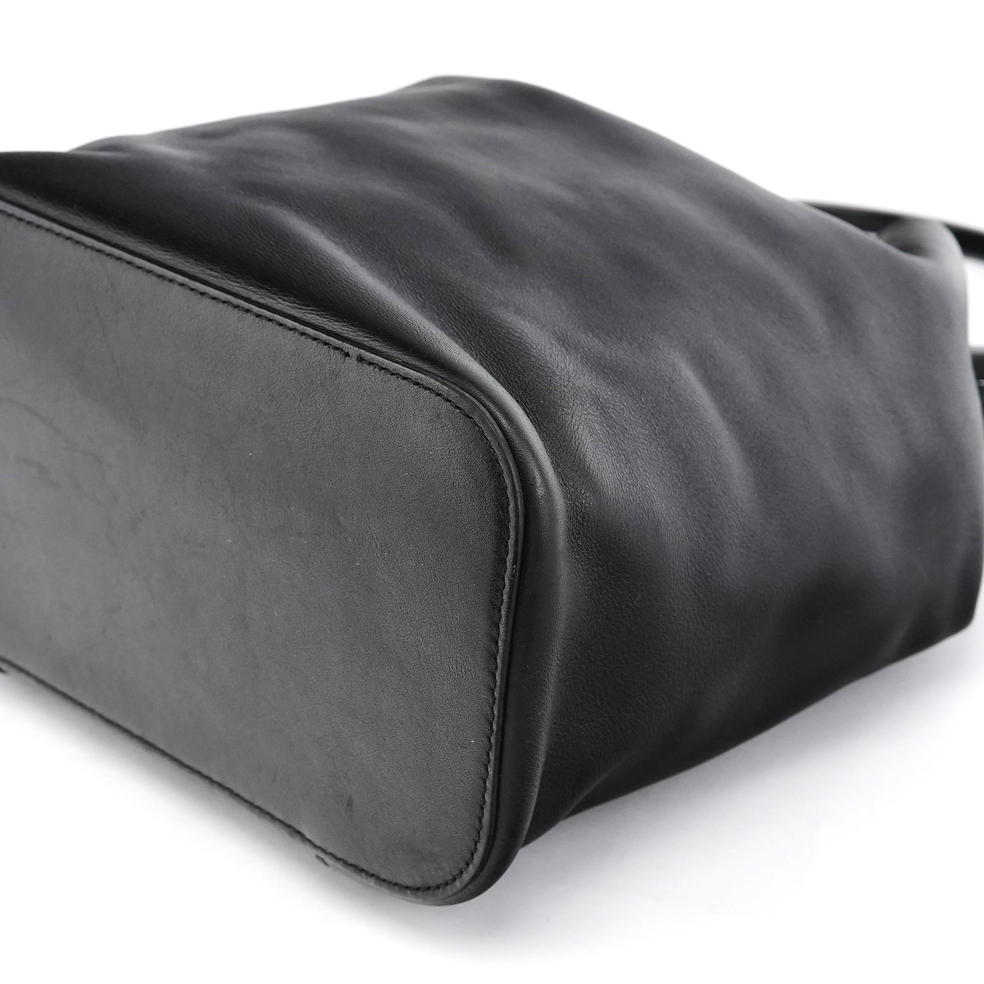 1999 Black Calfskin Loop Shoulder Bag