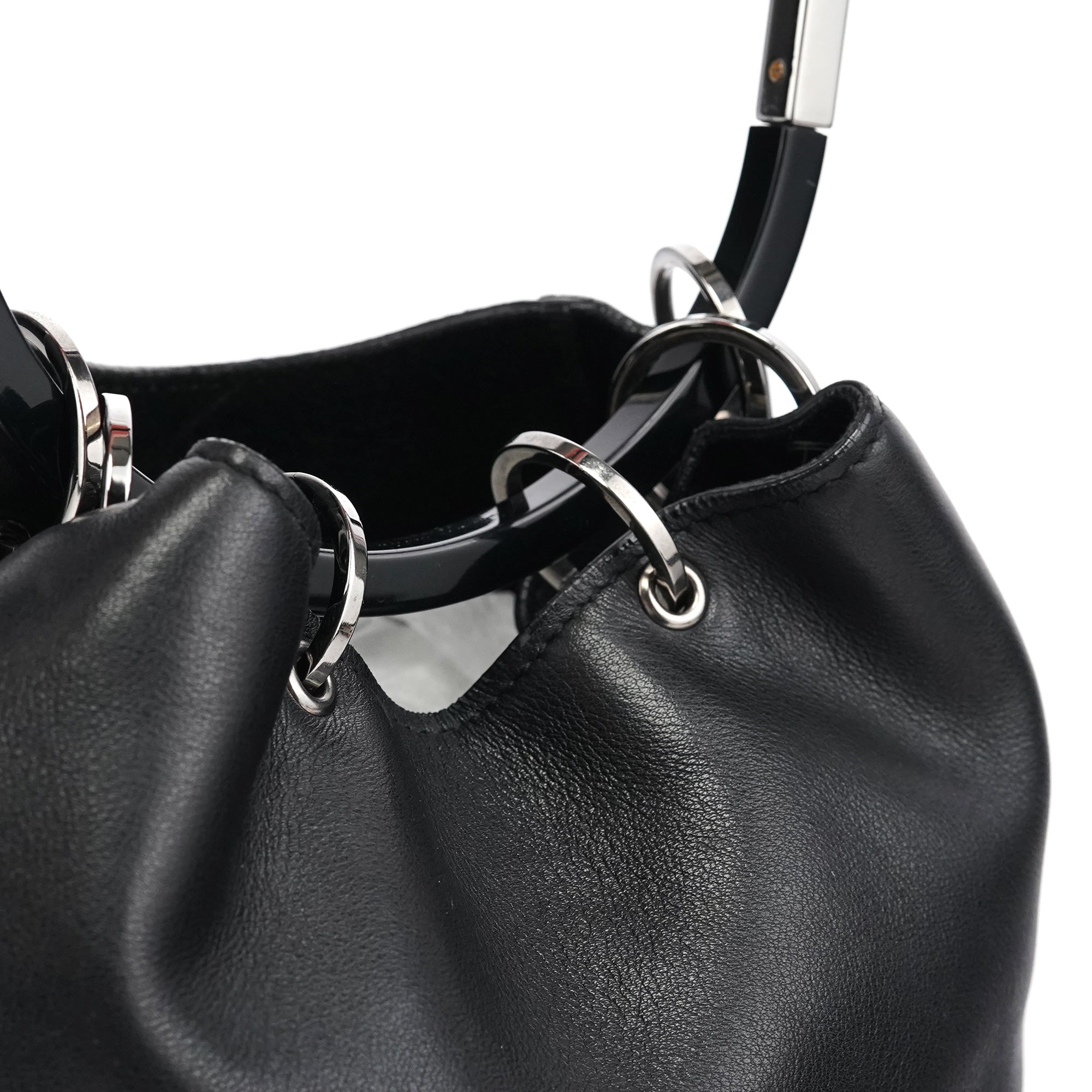 1999 Black Calfskin Loop Shoulder Bag