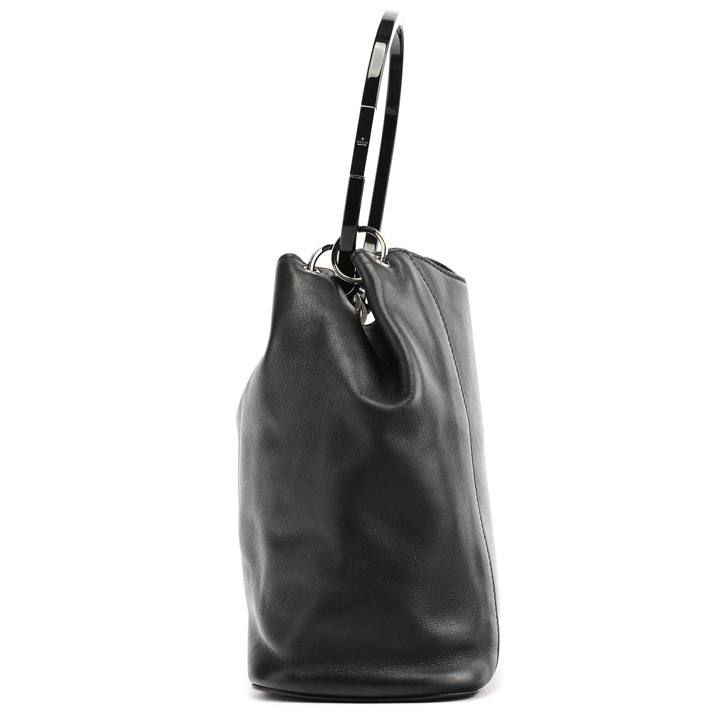 1999 Black Calfskin Loop Shoulder Bag