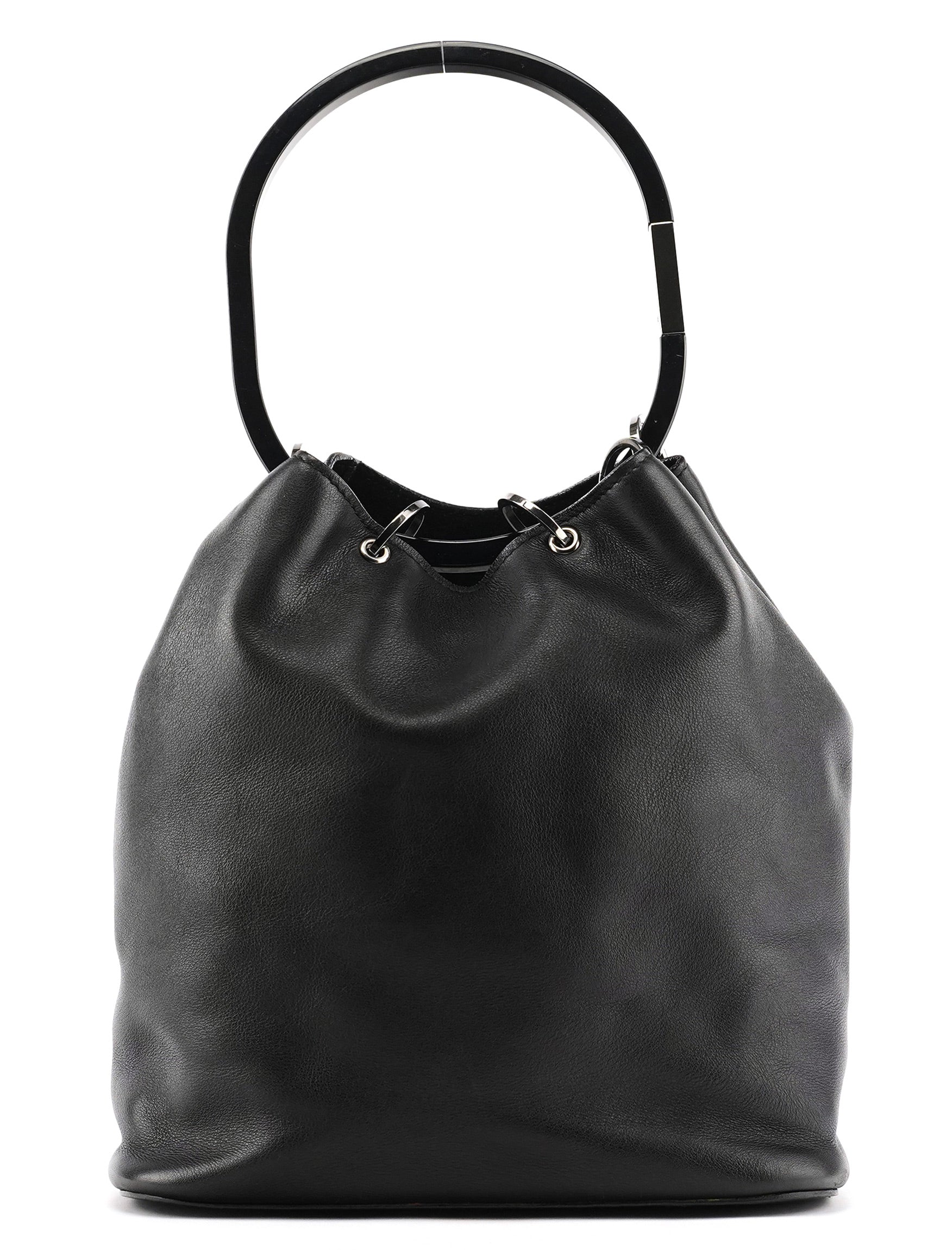 1999 Black Calfskin Loop Shoulder Bag