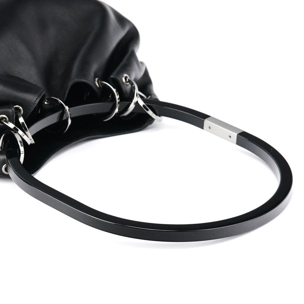1999 Black Calfskin Loop Shoulder Bag