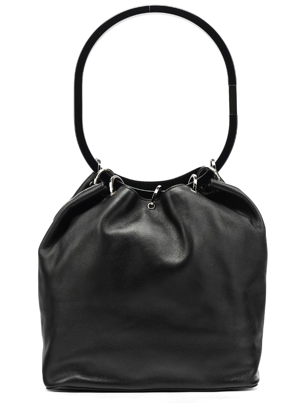 1999 Black Calfskin Loop Shoulder Bag