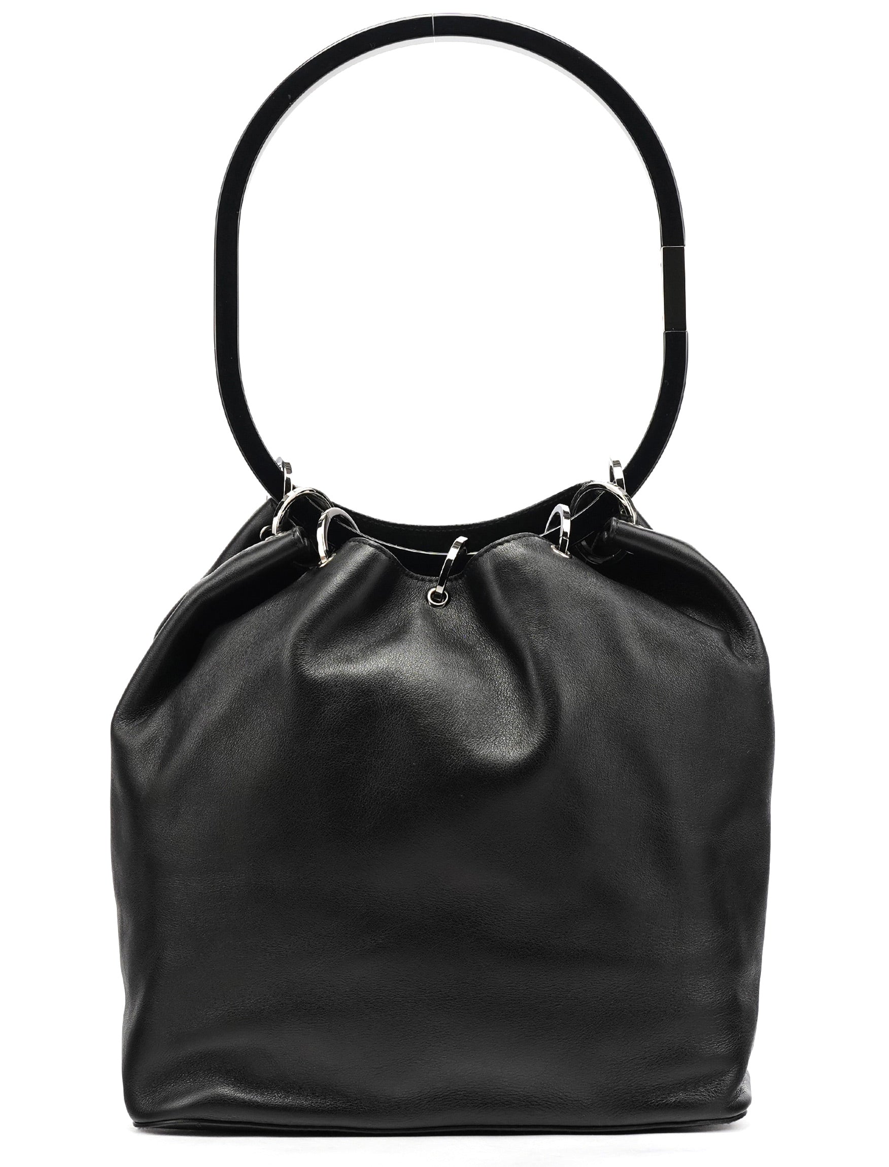 1999 Black Calfskin Loop Shoulder Bag