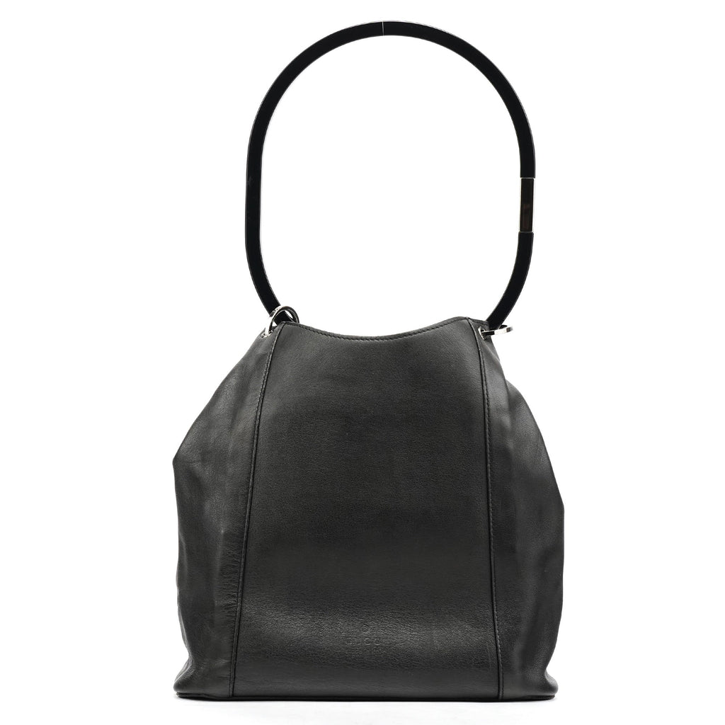 1999 Black Calfskin Loop Shoulder Bag