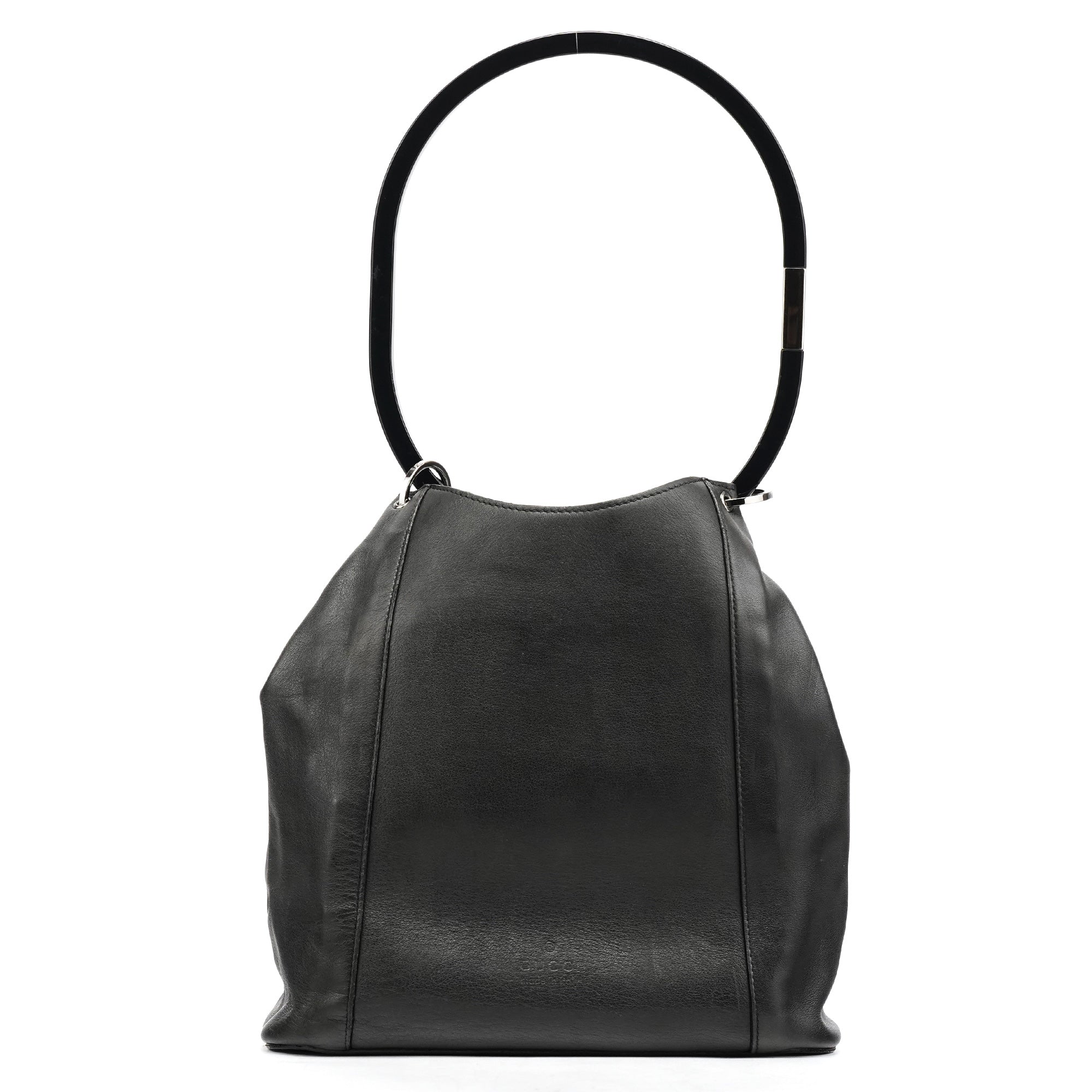 1999 Black Calfskin Loop Shoulder Bag