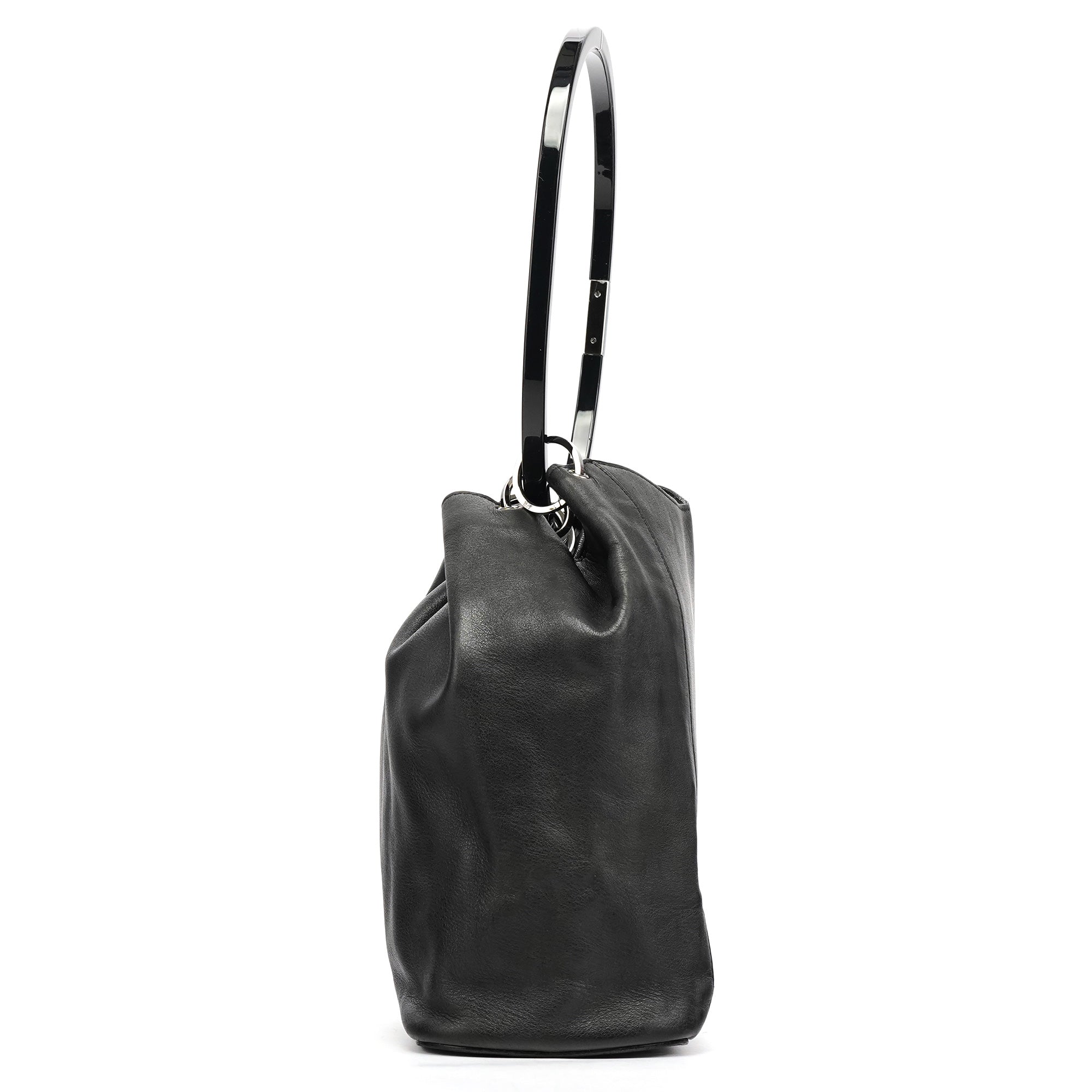 1999 Black Calfskin Loop Shoulder Bag