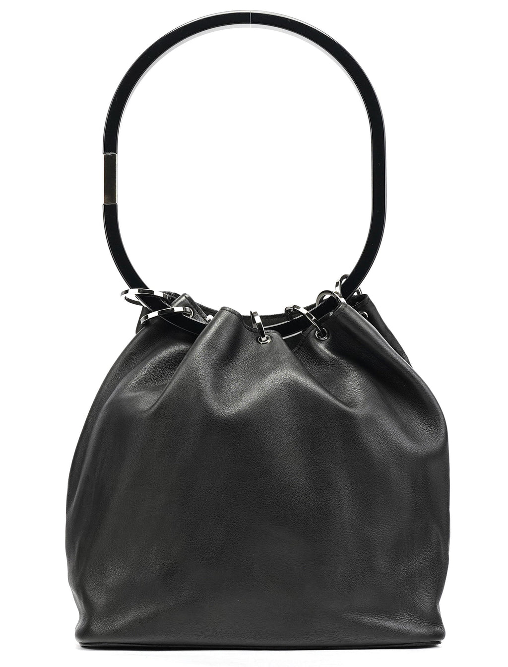 1999 Black Calfskin Loop Shoulder Bag