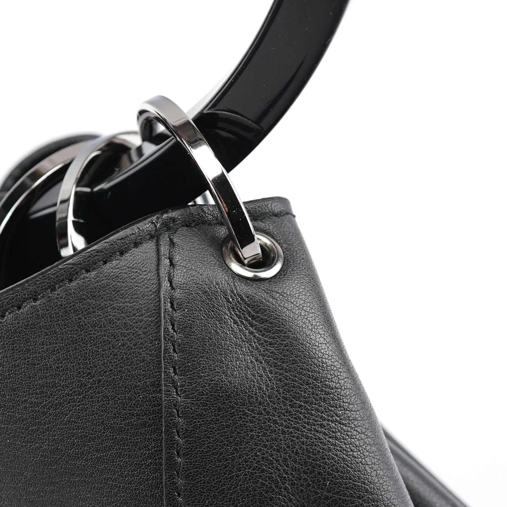 1999 Black Calfskin Ring Bag