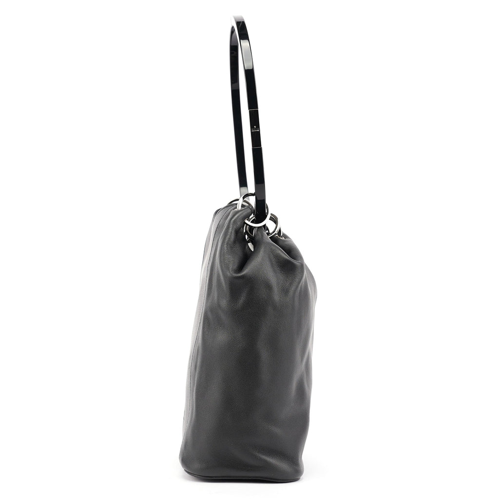 1999 Black Calfskin Ring Bag