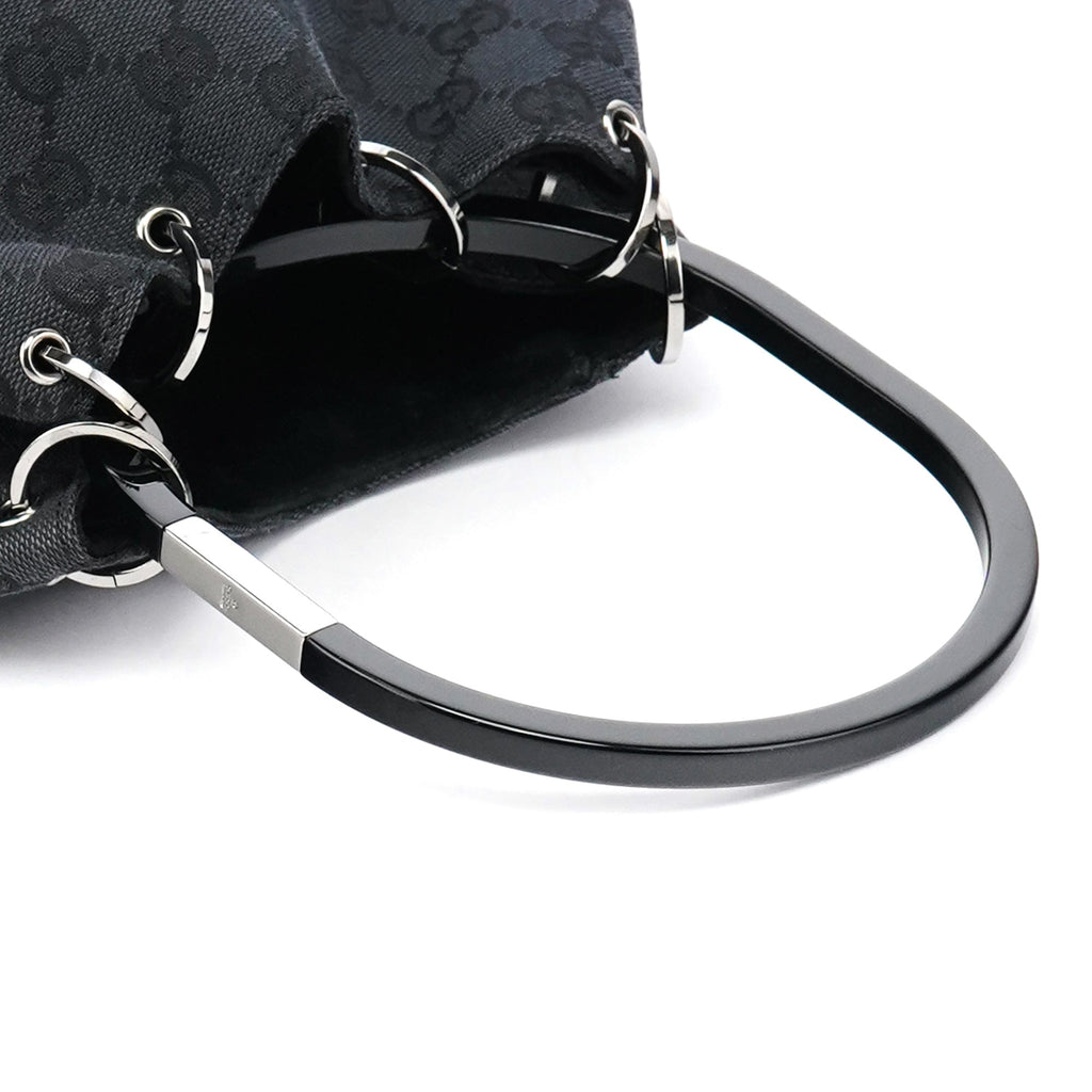 1999 Black GG Canvas Loop Shoulder Bag