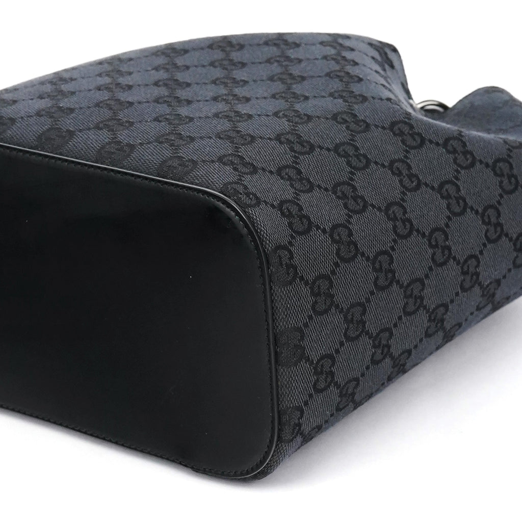 1999 Black GG Canvas Loop Shoulder Bag