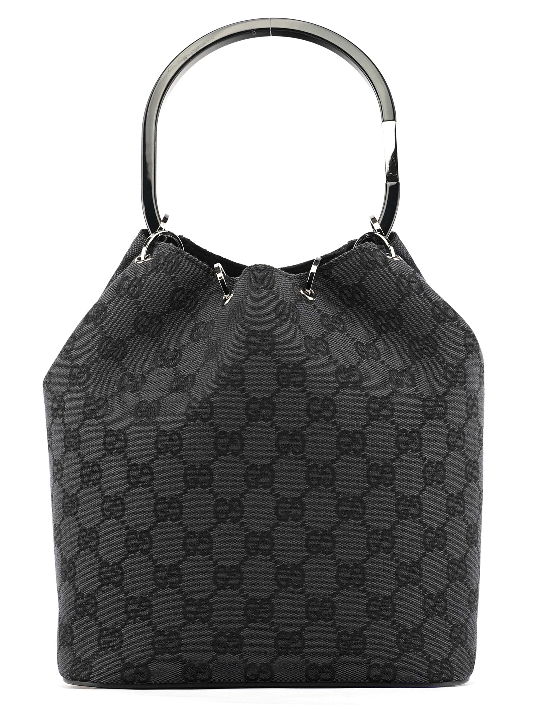 1999 Black GG Canvas Loop Shoulder Bag
