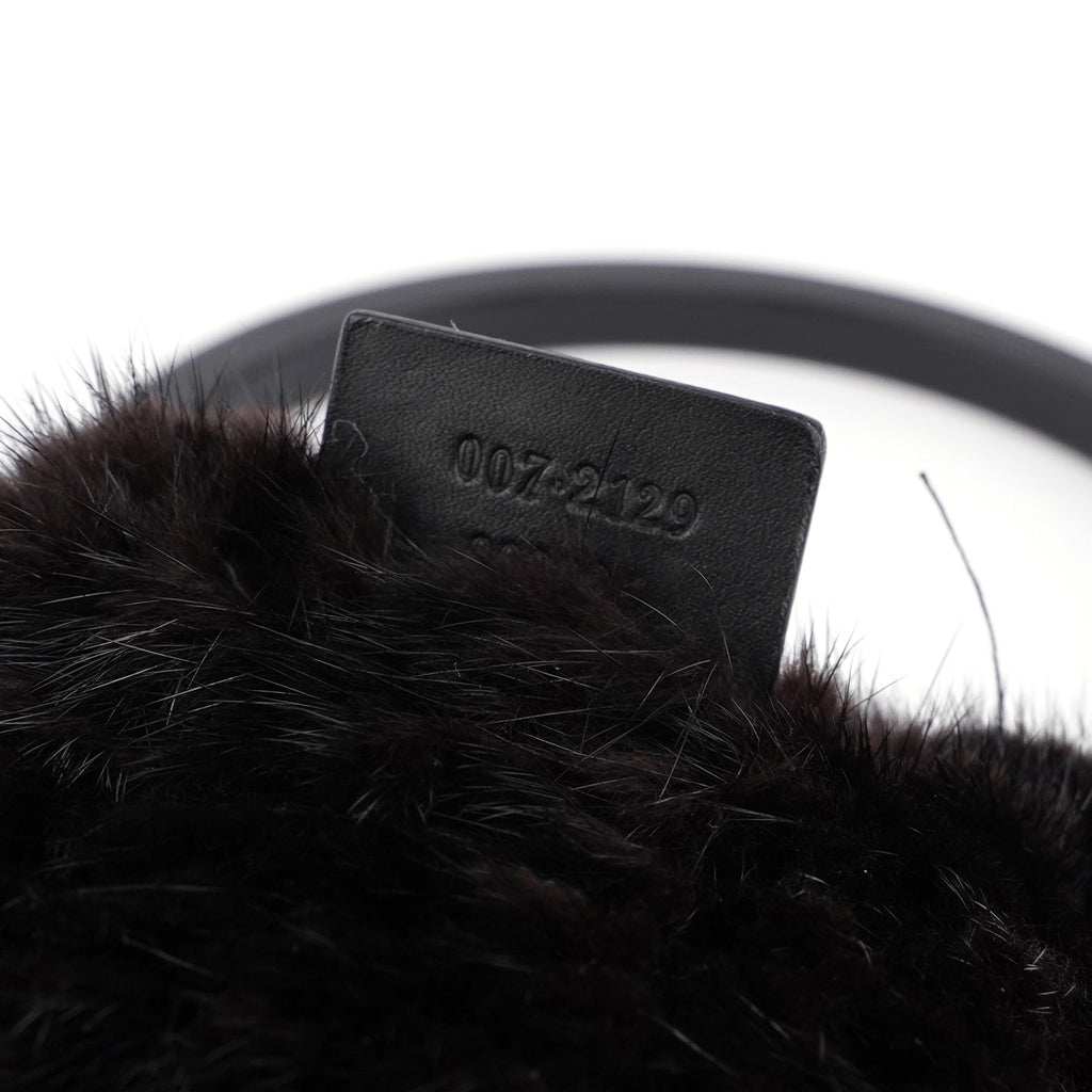 1999 Black Mink Fur Ring Bag 007 2129