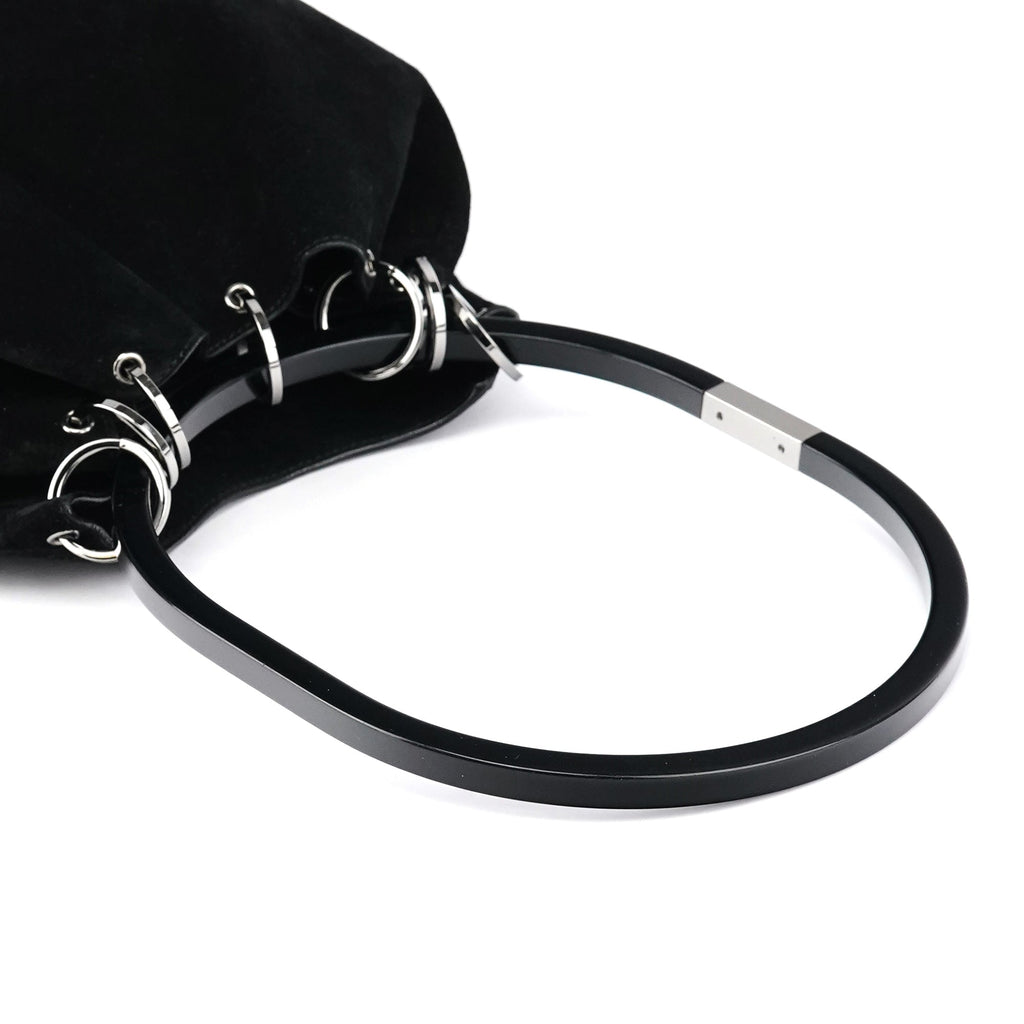 1999 Black Suede Loop Shoulder Bag