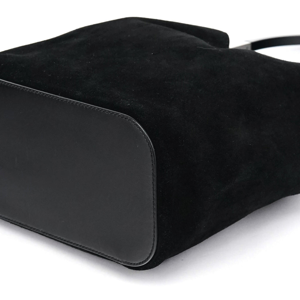 1999 Black Suede Loop Shoulder Bag