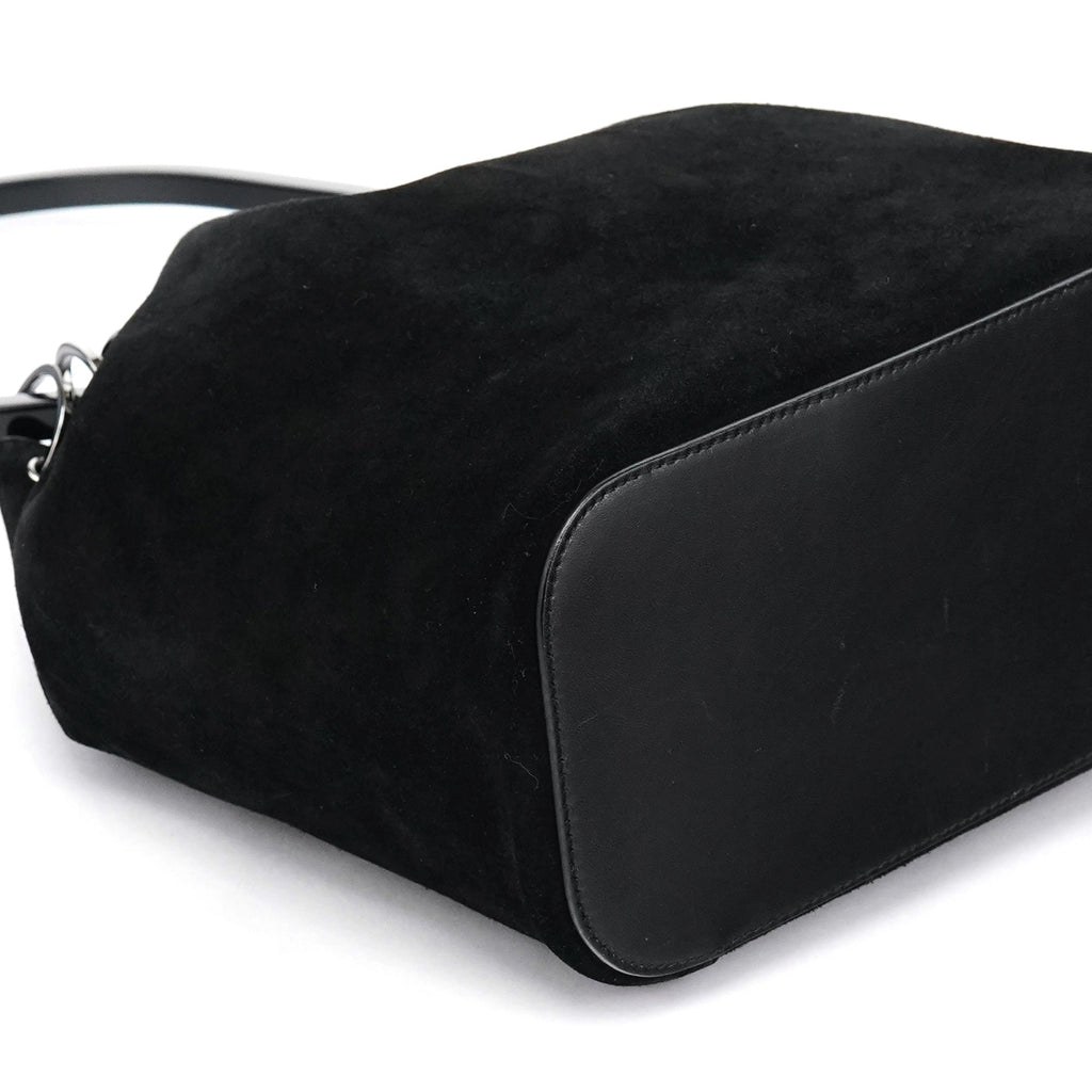 1999 Black Suede Loop Shoulder Bag