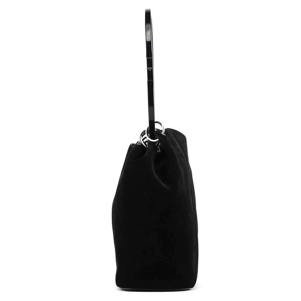 1999 Black Suede Loop Shoulder Bag