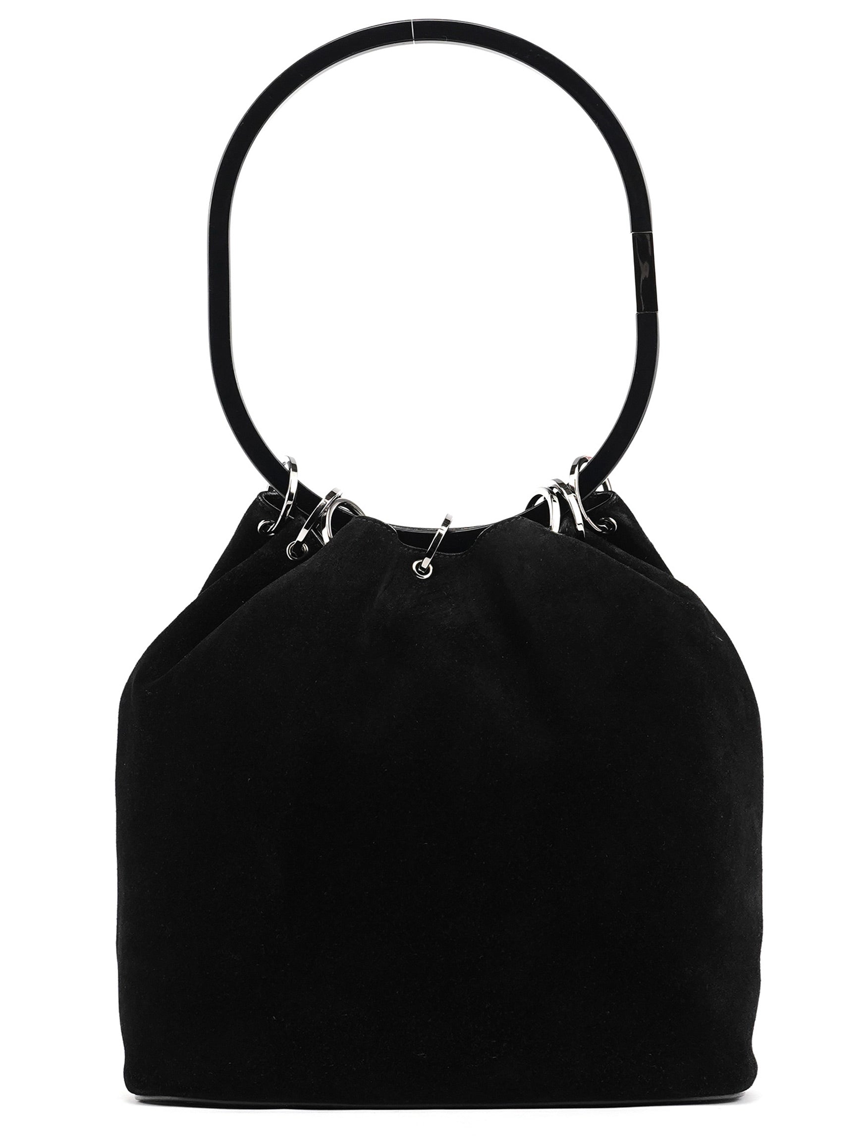 1999 Black Suede Loop Shoulder Bag