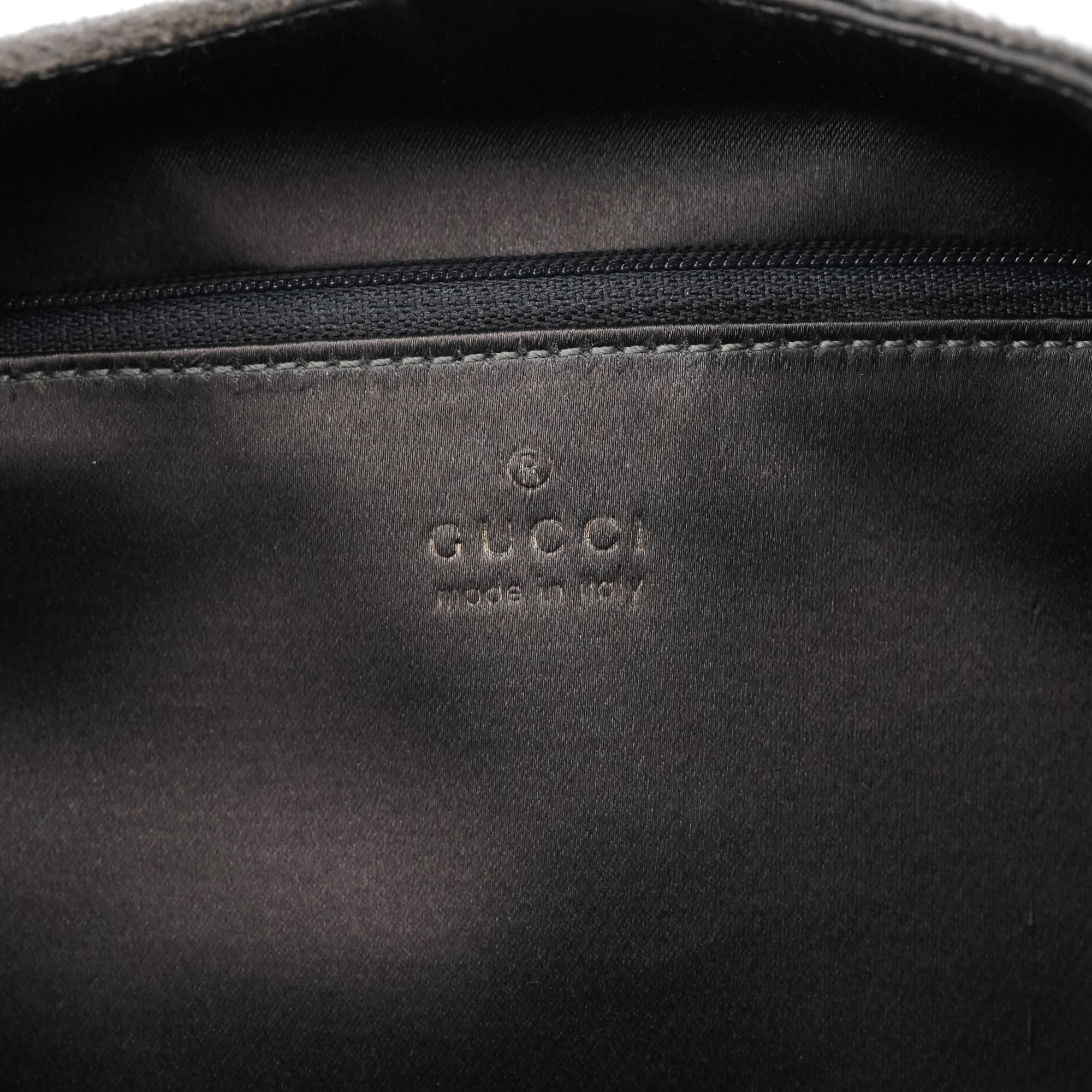 1999 Grey Velvet Loop Shoulder Bag