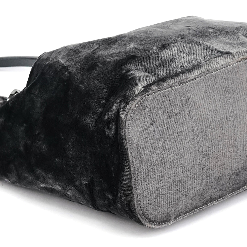 1999 Grey Velvet Loop Shoulder Bag