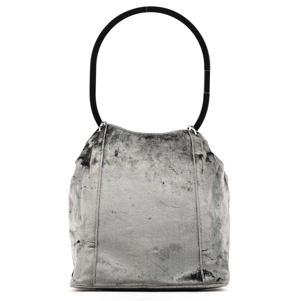 1999 Grey Velvet Loop Shoulder Bag