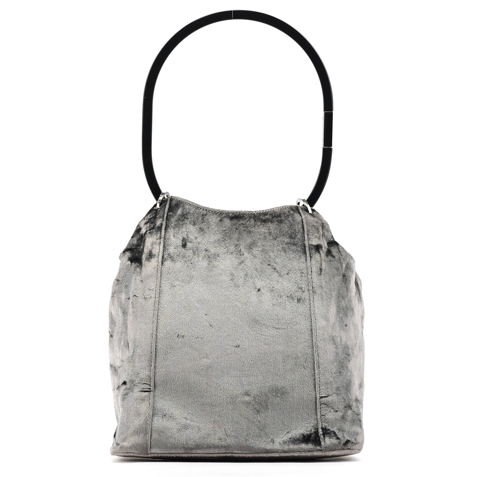 1999 Grey Velvet Loop Shoulder Bag