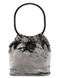 1999 Grey Velvet Loop Shoulder Bag