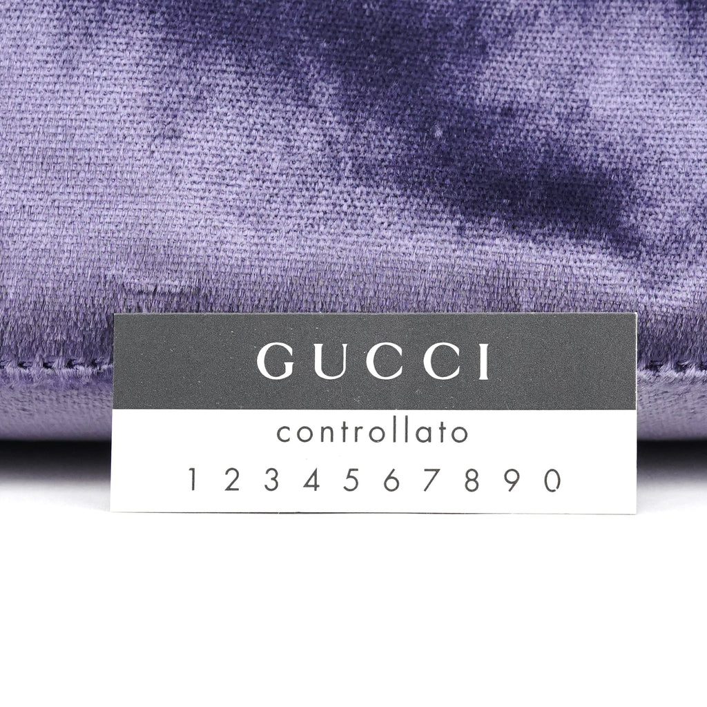 1999 Purple Velvet Bamboo Shoulder Bag